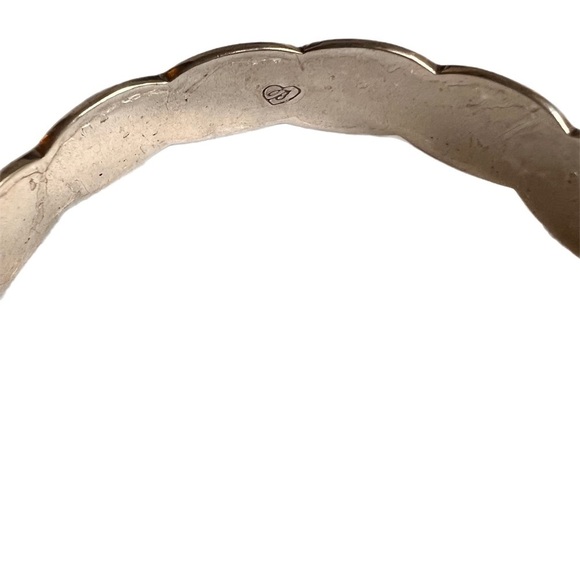 Brighton Bangle Bracelet Silver.  Floral pattern. - Picture 4 of 5